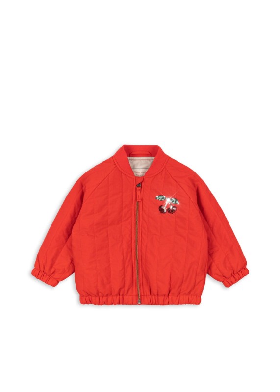 Konges Sløjd kurtka bomberka z cekinami Fiery Red 122-128