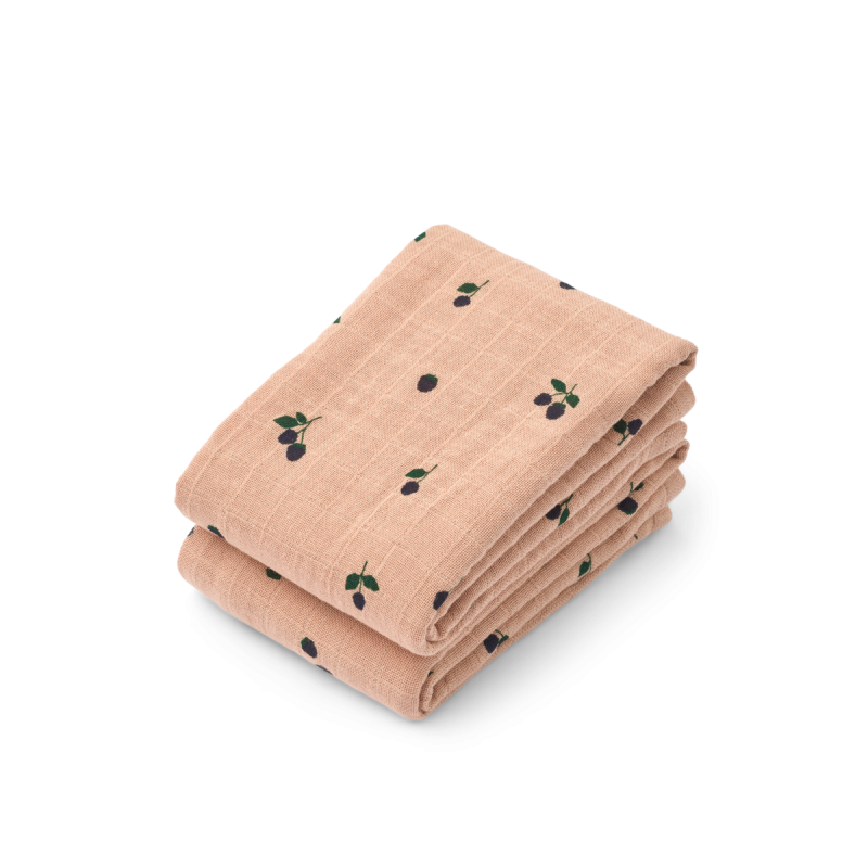 Liewood pieluszki muślinowe 2pack Mini Berry / Pale tuscany