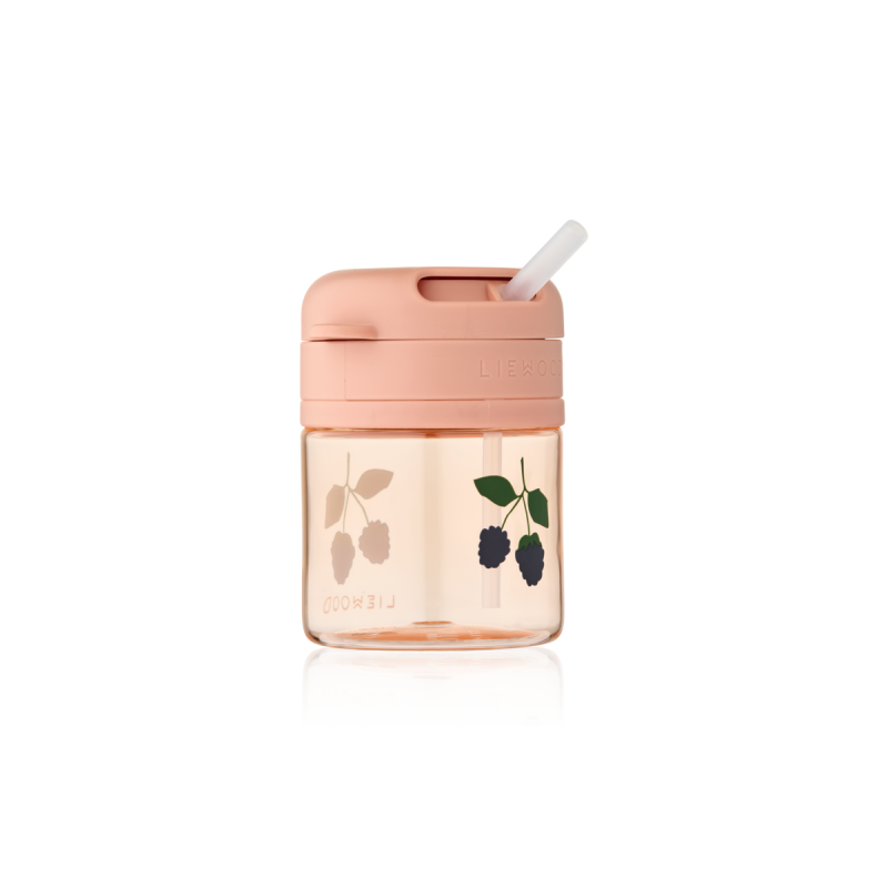 Liewood kubek ze słomką tritanowy Berry / Pale Tuscany