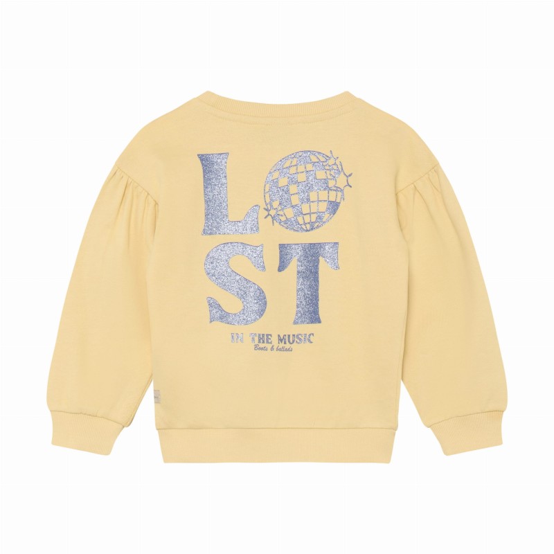 Daily7Kids bluza dziecięca żółta z bufiastymi ramionami