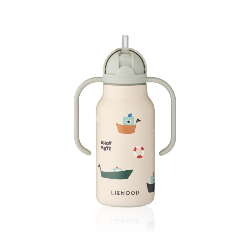 LIEWOOD butelka stalowa ze słomką Kimmie 250ml Sailing / Sandy