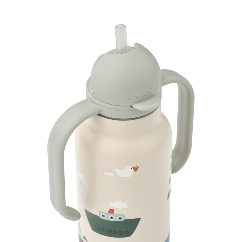 LIEWOOD butelka stalowa ze słomką Kimmie 250ml Sailing / Sandy