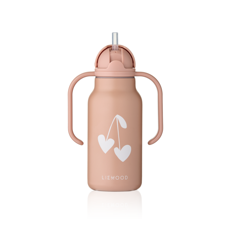 LIEWOOD butelka stalowa ze słomką Kimmie 250ml Sweethearts / Pale tuscany