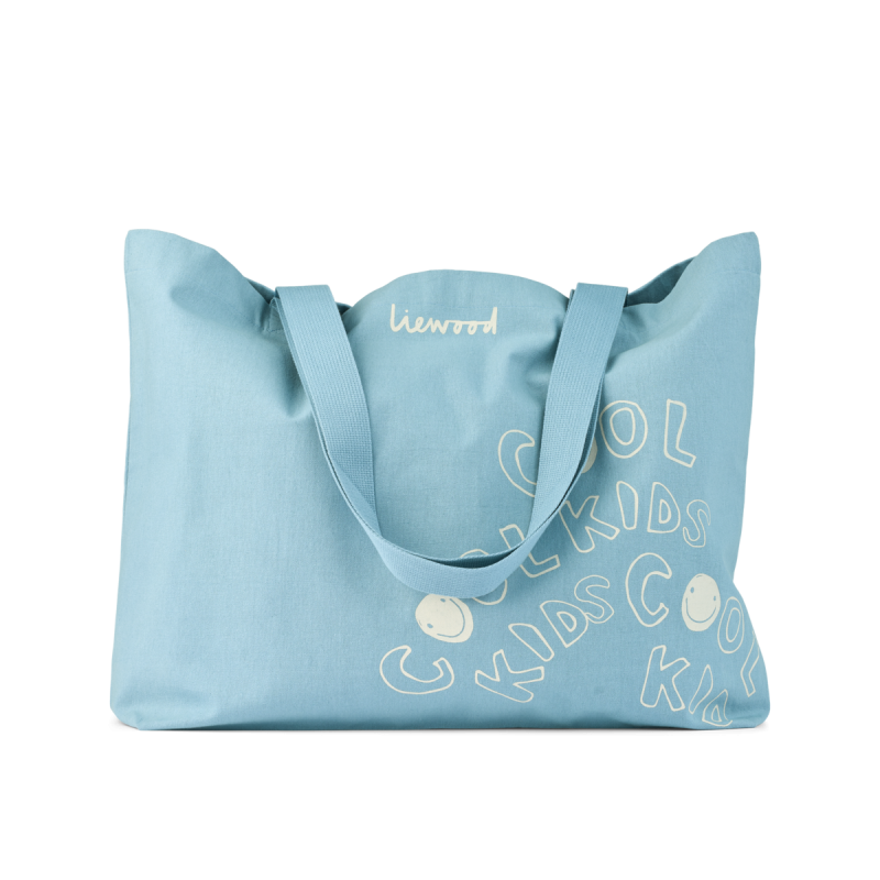 Liewood torba bawełniana big Cool kids / Beach blue