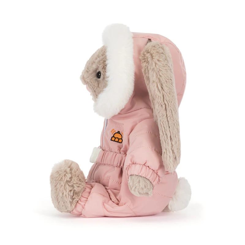 Jellycat Króliczek beżowy w kombinezonie zimowym 31cm