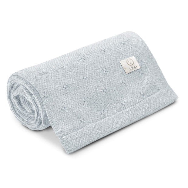 Yosoy koc 100% merino wool Jersey błękitny