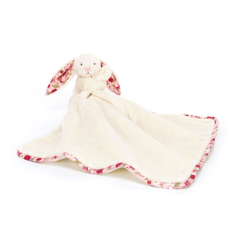 Jellycat Króliczek z kwiecistymi uszami Szmatka Przytulanka Kremowa 34 cm