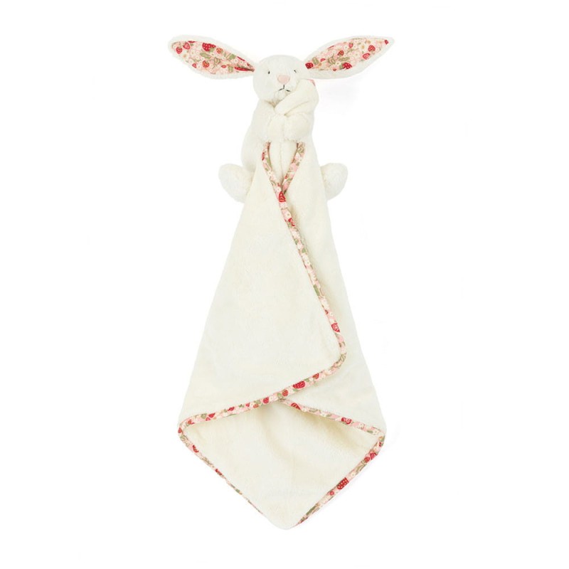 Jellycat Króliczek z kwiecistymi uszami Szmatka Przytulanka Kremowa 34 cm