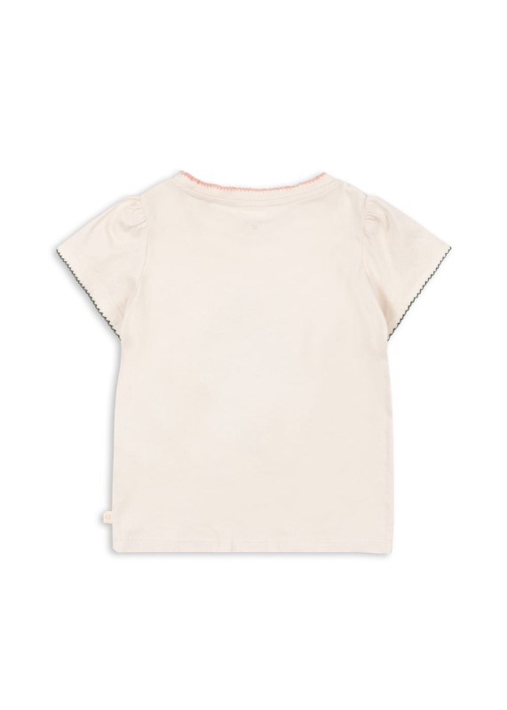 Konges Sløjd T-shirt z falbanką ButterCream