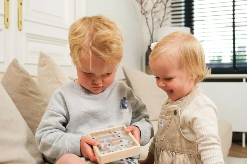 EGMONT Gra drewniana, mini labirynt z kulką auta