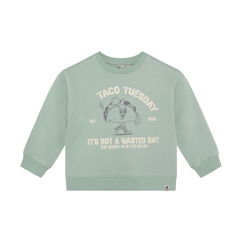 Daily7Kids bluza dziecięca oversize z nadrukiem „Taco Tuesday” 