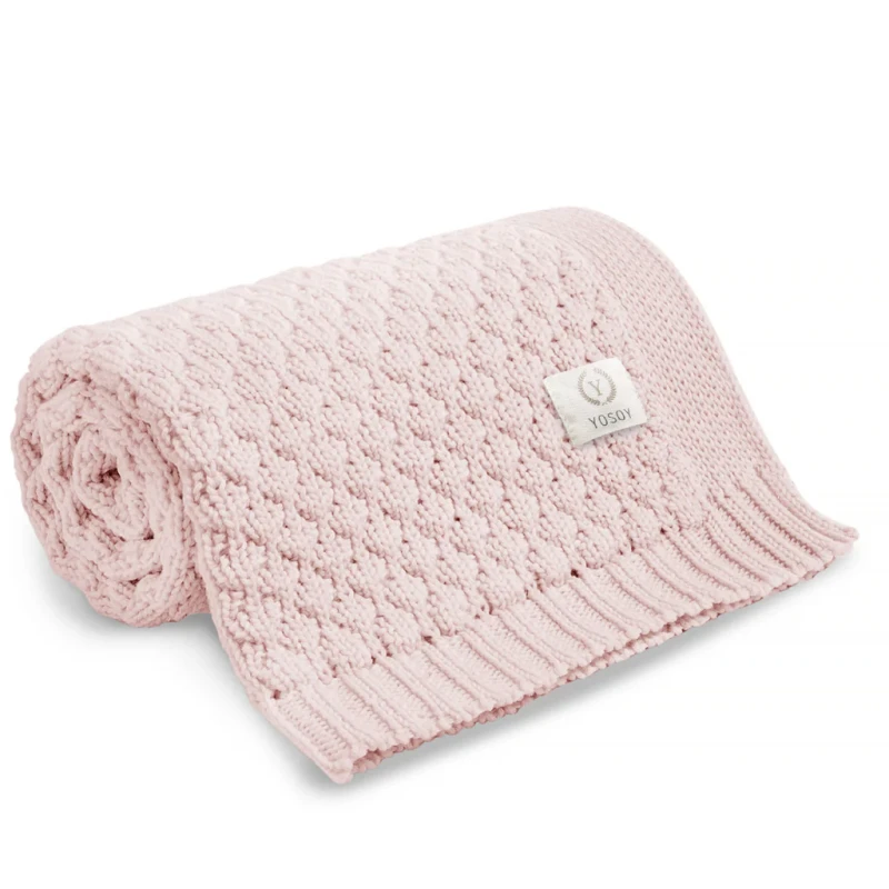 Yosoy koc 100% merino Bubbles pudrowy róż