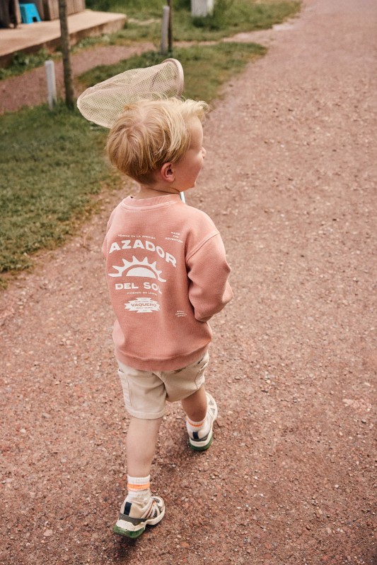 Daily7Kids bluza dziecięca oversize z nadrukiem 