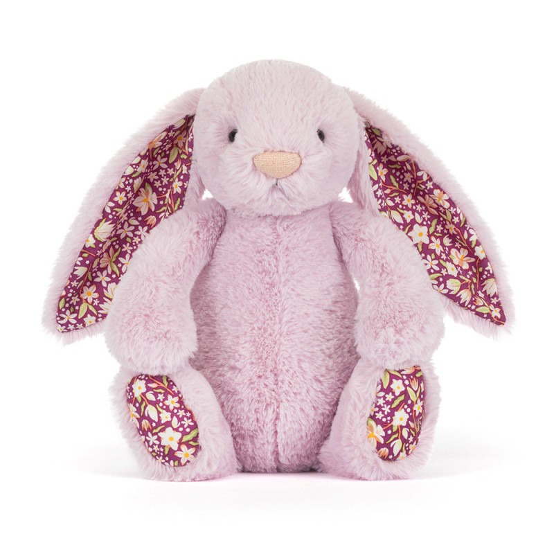 Jellycat Króliczek LUX Liliowy z Kwiecistymi Uszami 31 cm 