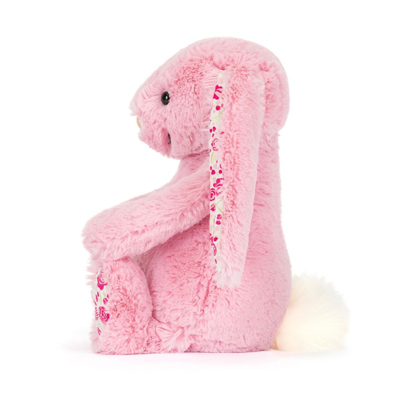 Jellycat Króliczek LUX różowy z Kwiecistymi Uszami 31 cm 