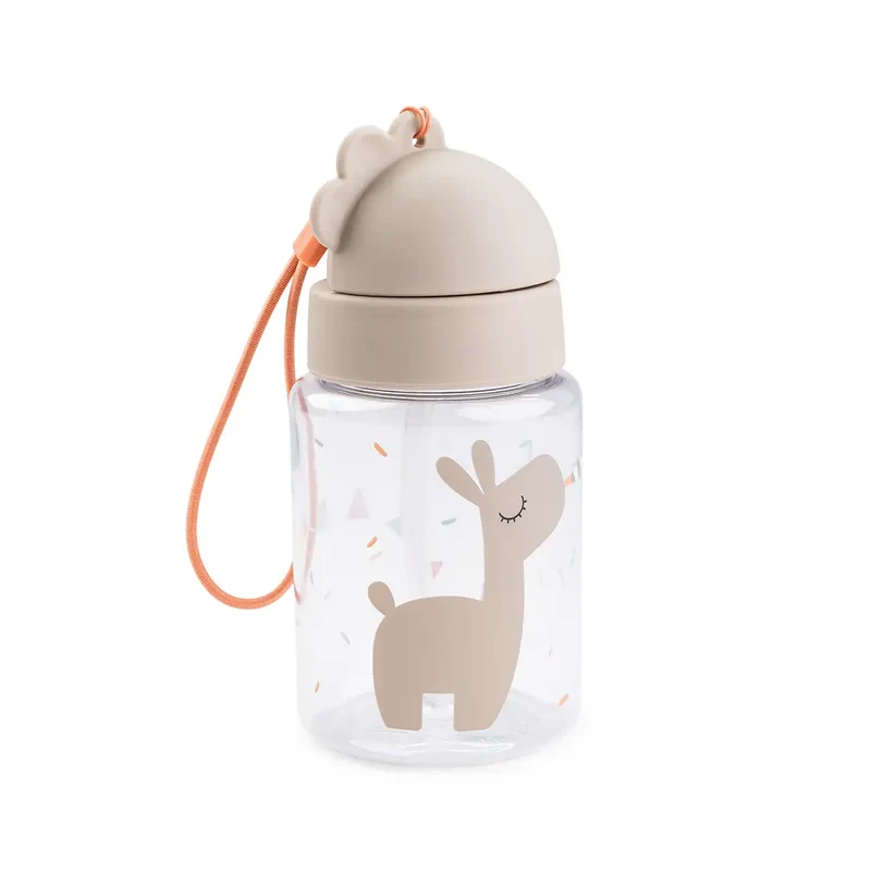 Done by Deer Bidon ze słomką – Celebration Lalee – Sand | 280 ml