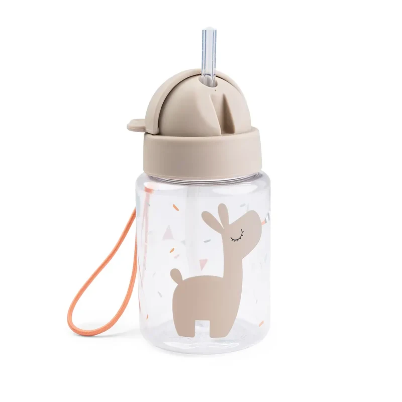Done by Deer Bidon ze słomką – Celebration Lalee – Sand | 280 ml