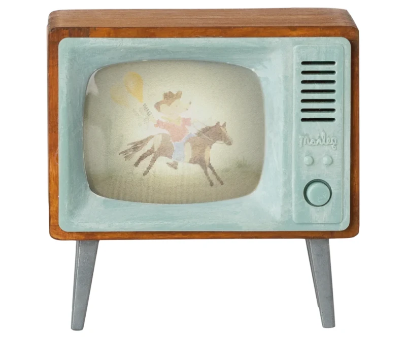 Maileg telewizor dla myszek – miniaturowy retro TV