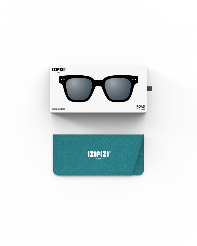 IZIPIZI okulary przeciwsłoneczne dla dzieci 7-11 lat #road Black