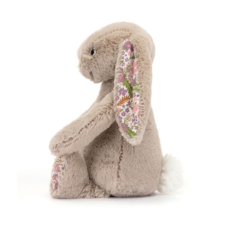 Jellycat Króliczek beżowy kwieciste uszy 18cm