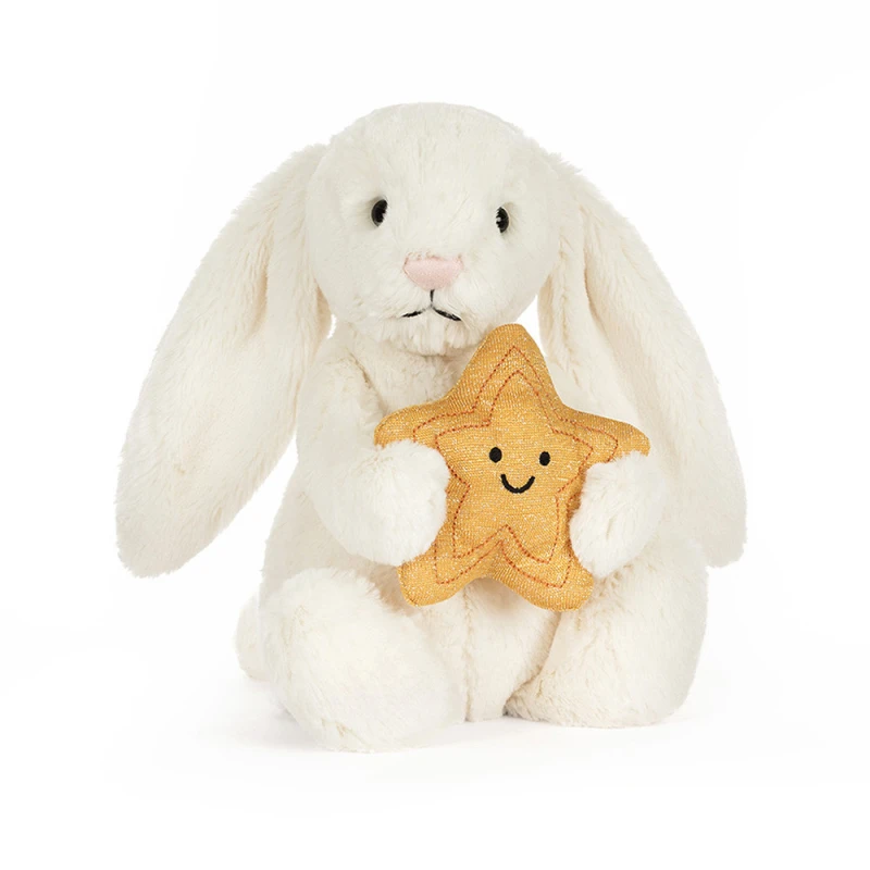 Jellycat Króliczek Kremowy z Gwiazdką 31 cm 