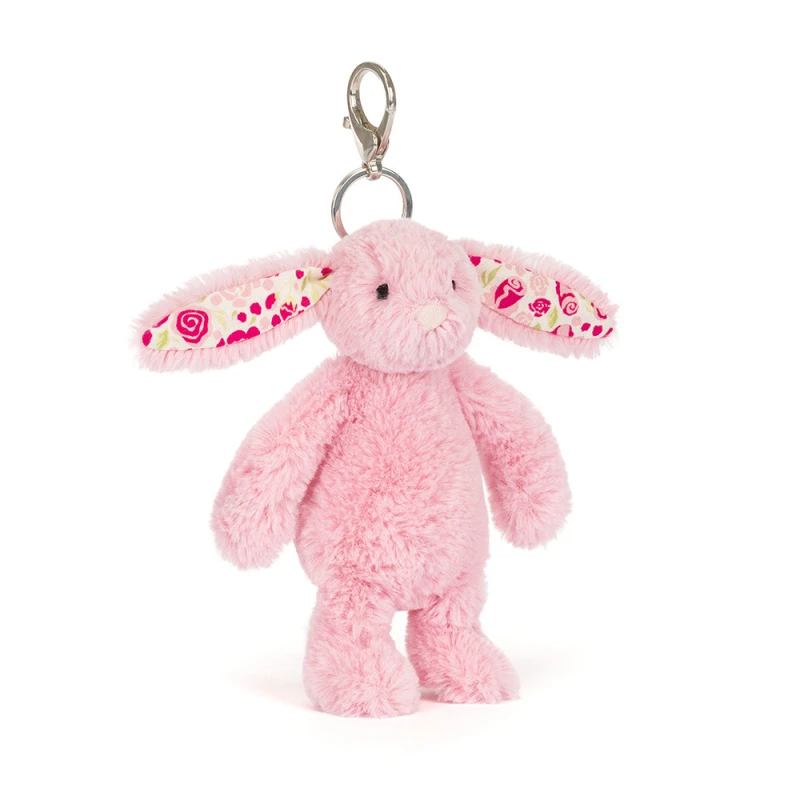 Jellycat brelok króliczek różowy zkwiecistymi uszami 18cm