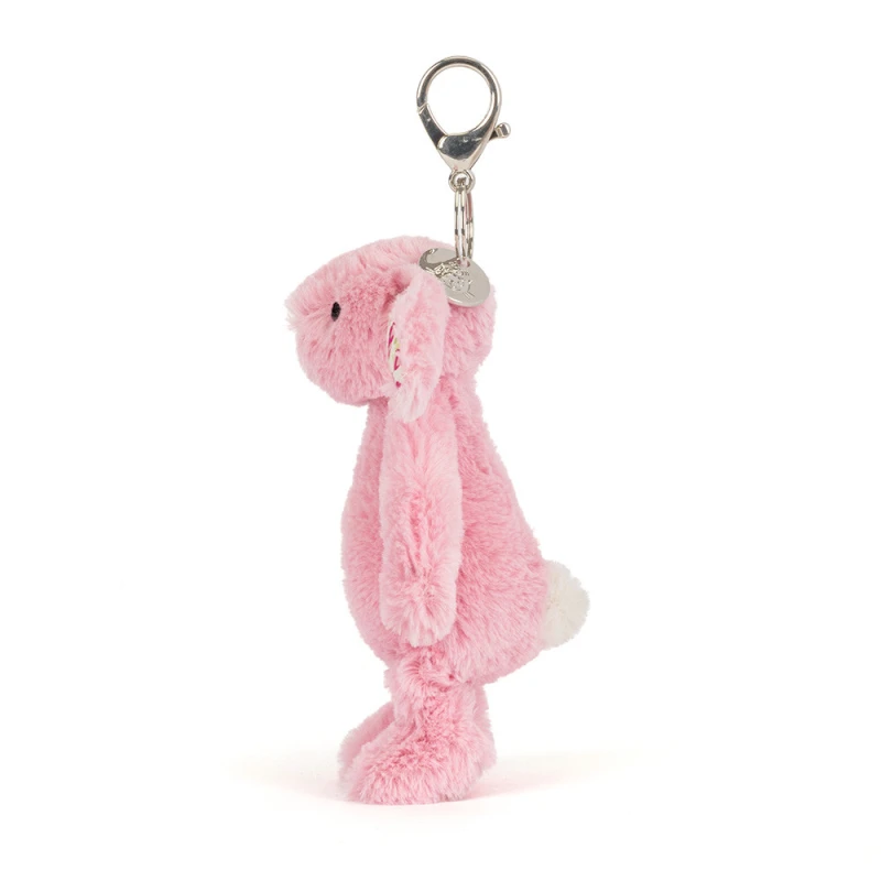 Jellycat brelok króliczek różowy zkwiecistymi uszami 18cm