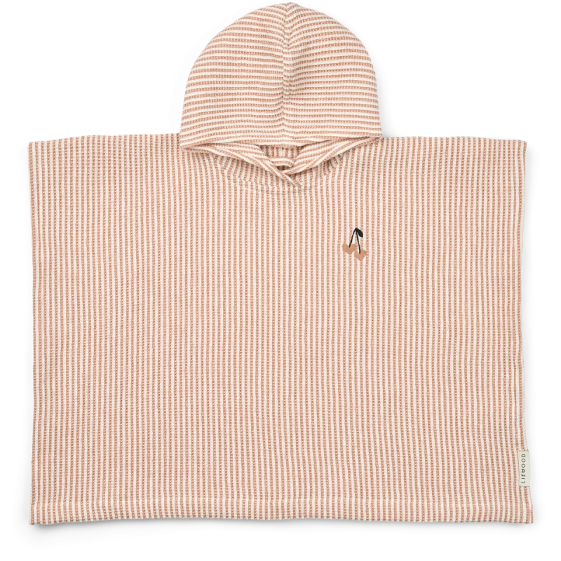 LIEWOOD ponczo kąpielowe w paski Tuscany rose / Creme de la creme