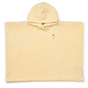 LIEWOOD ponczo kąpielowe w paski Lemon yellow / creme de la creme
