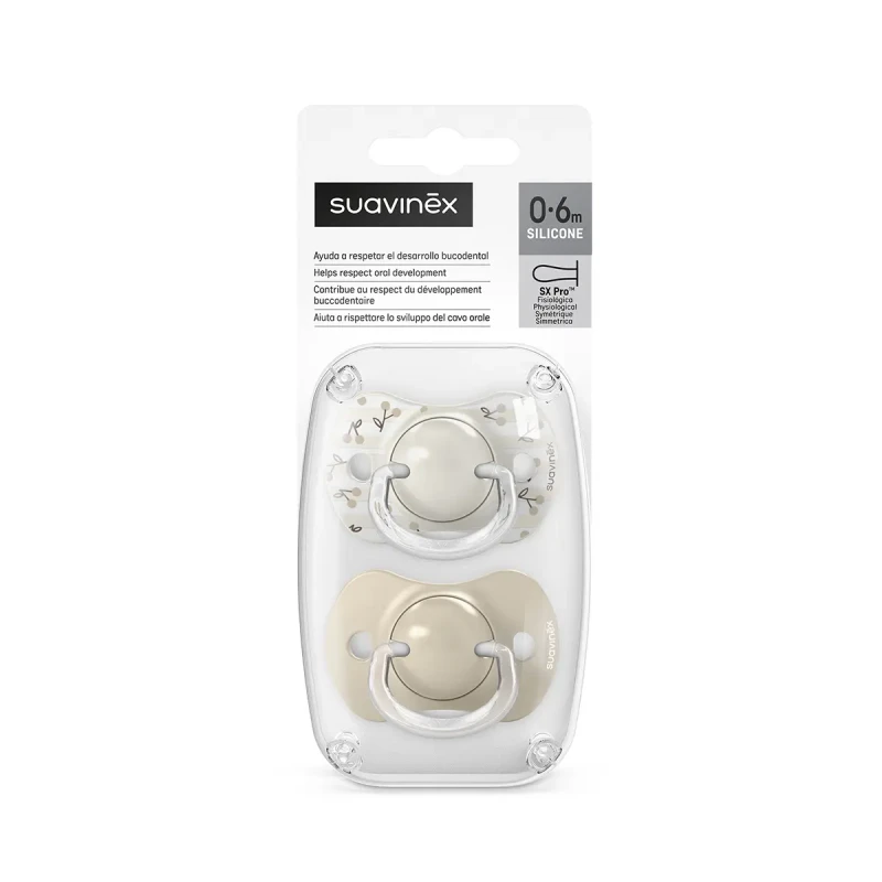 Suavinex Smoczek fizjologiczny SX Pro 0-6 m 2szt – waniliowy | Birdies