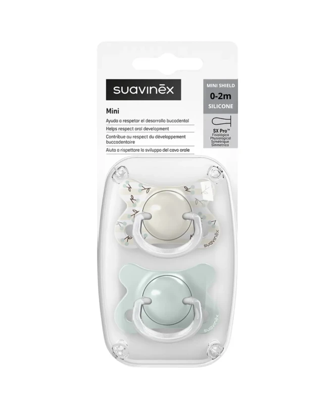 Suavinex Smoczek fizjologiczny SX Pro MINI 0-2 m 2szt – miętowy | Birdies 