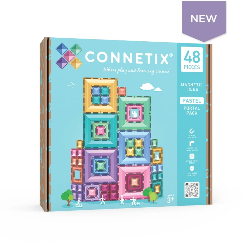 Connetix - klocki magnetyczne Pastel Portal Pack 48 elementów