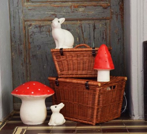 EGMONT Lampka nocna LED, Grzybek duży czerwony
