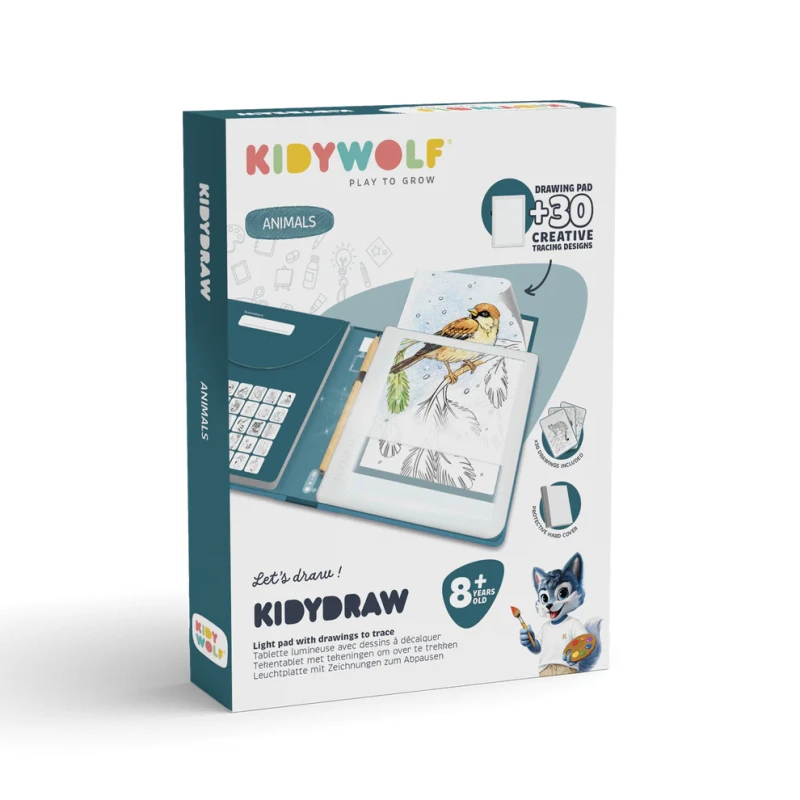 Kidywolf KIDYDRAW – podświetlany tablet do nauki rysowania animals