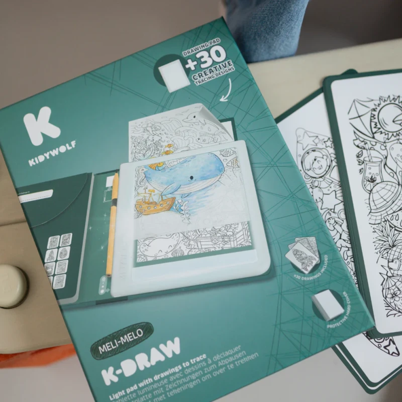 Kidywolf KIDYDRAW – podświetlany tablet do nauki rysowania meli melo