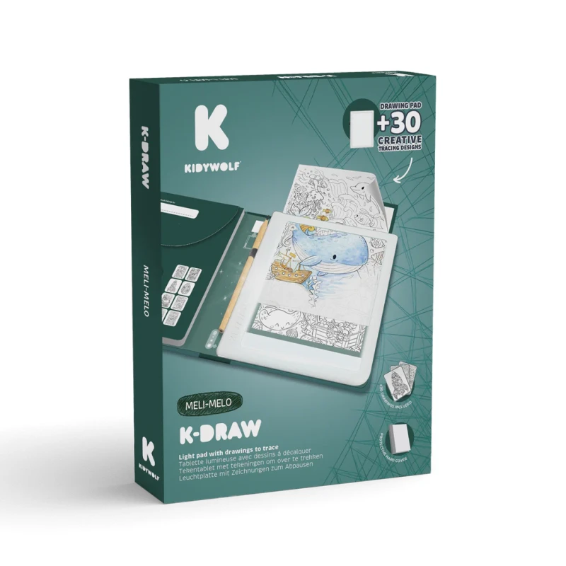 Kidywolf KIDYDRAW – podświetlany tablet do nauki rysowania meli melo