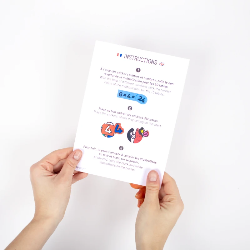 Omy Plakat Edukacyjny z Naklejkami – Tabliczka Mnożenia
