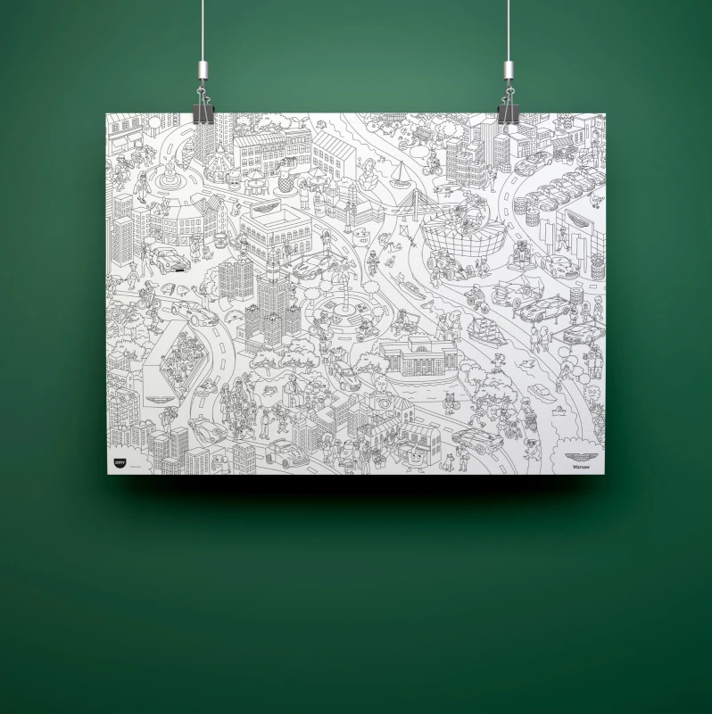 Omy Gigantyczna Kolorowanka 100 x 70 cm – Aston Martin Warszawa