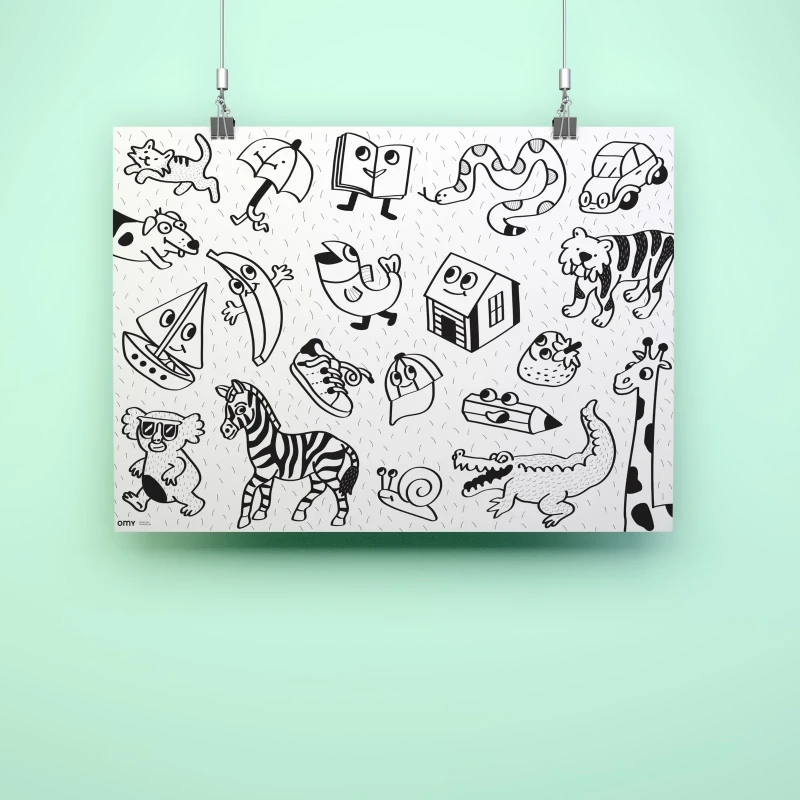 Omy Gigantyczna Kolorowanka 100 x 70 cm – Moja Pierwsza Kolorowanka