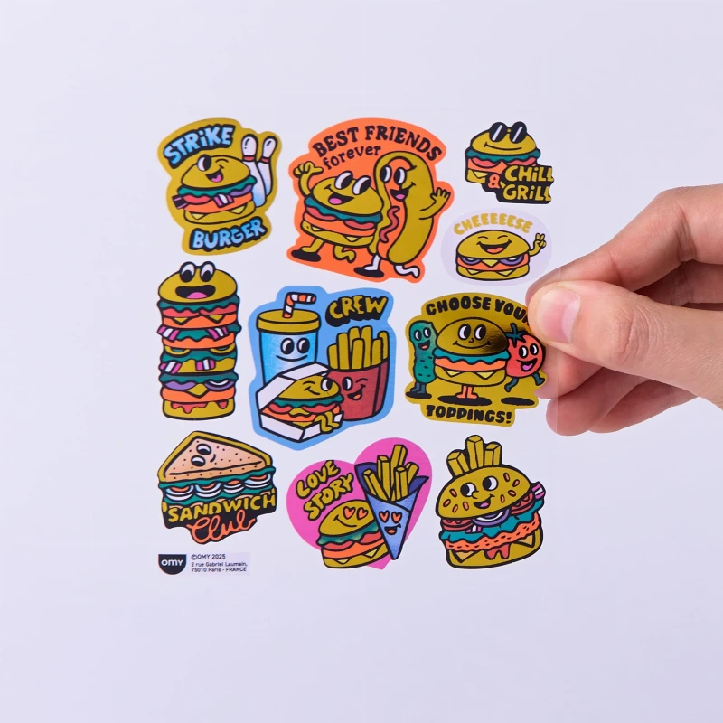 Omy Odlotowe Winylowe Naklejki BIG Burger