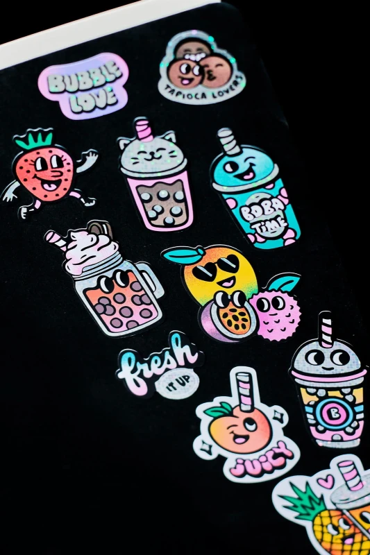 Omy Odlotowe Winylowe Naklejki BIG Bubble Tea