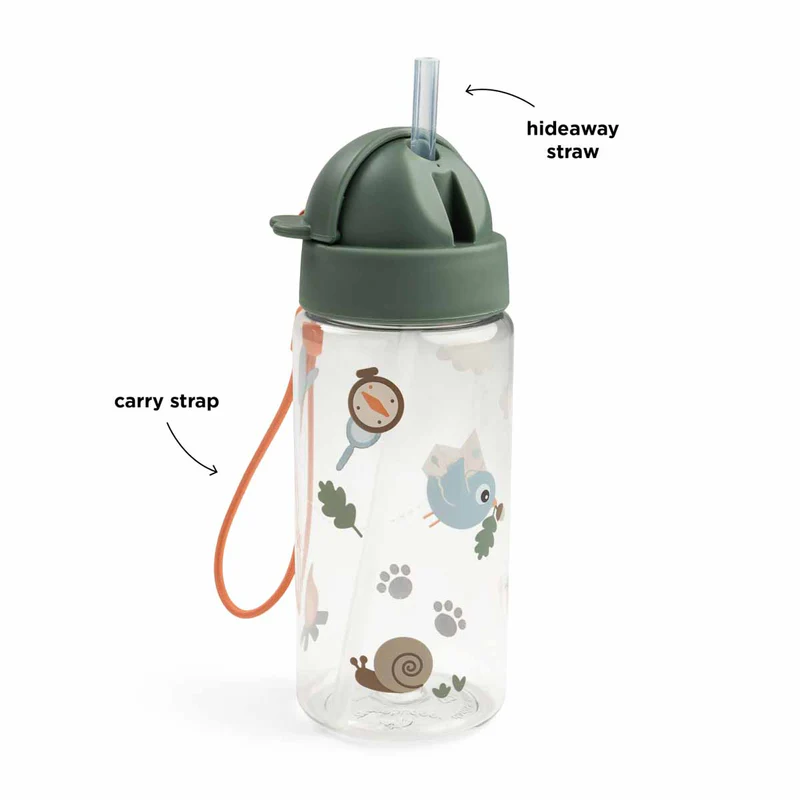 Done by Deer Bidon ze słomką – Tiny Trails Green | 350 ml