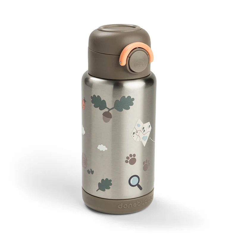 Done by Deer butelka termiczna ze słomką – Tiny Trails Sand | 340 ml 