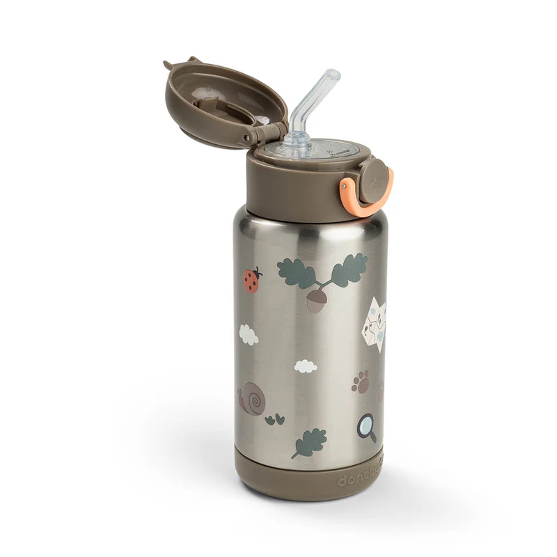 Done by Deer butelka termiczna ze słomką – Tiny Trails Sand | 340 ml 