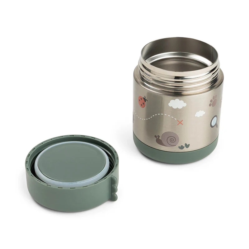 Done by Deer Termos Obiadowy dla Dziecka – Tiny Trails Green | 300 ml 