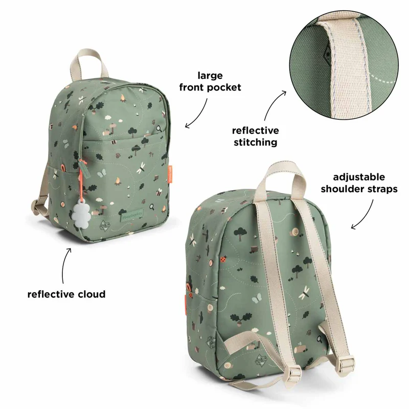 Done by Deer Plecak dla Dziecka 7,5 l Tiny Trails Green