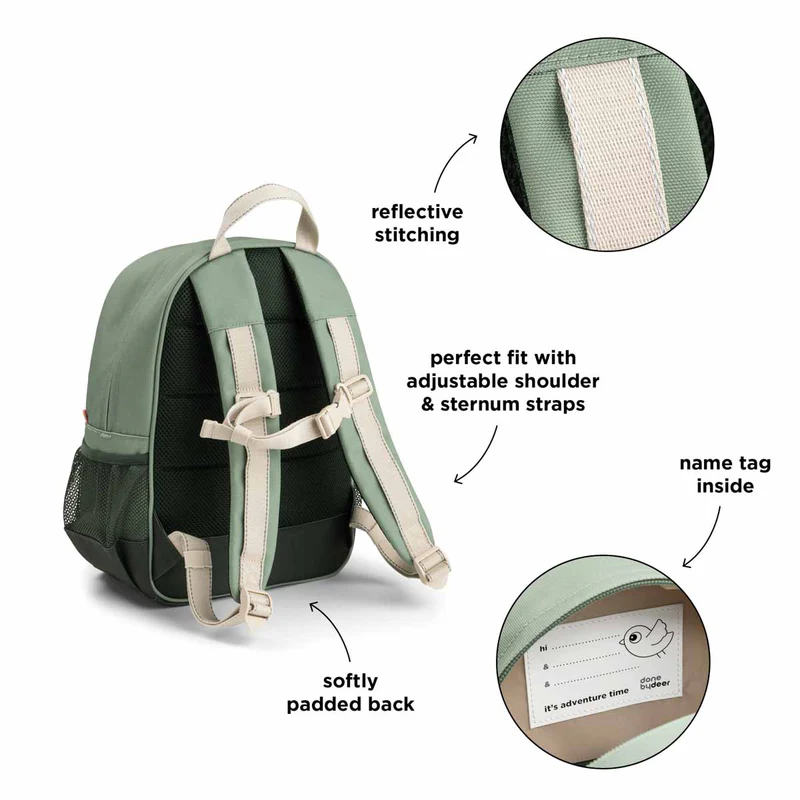 Done by Deer Plecak dla Dziecka Junior 13 l Tiny Trails Green