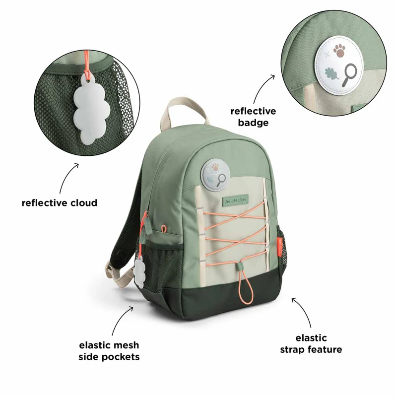 Done by Deer Plecak dla Dziecka Junior 13 l Tiny Trails Green