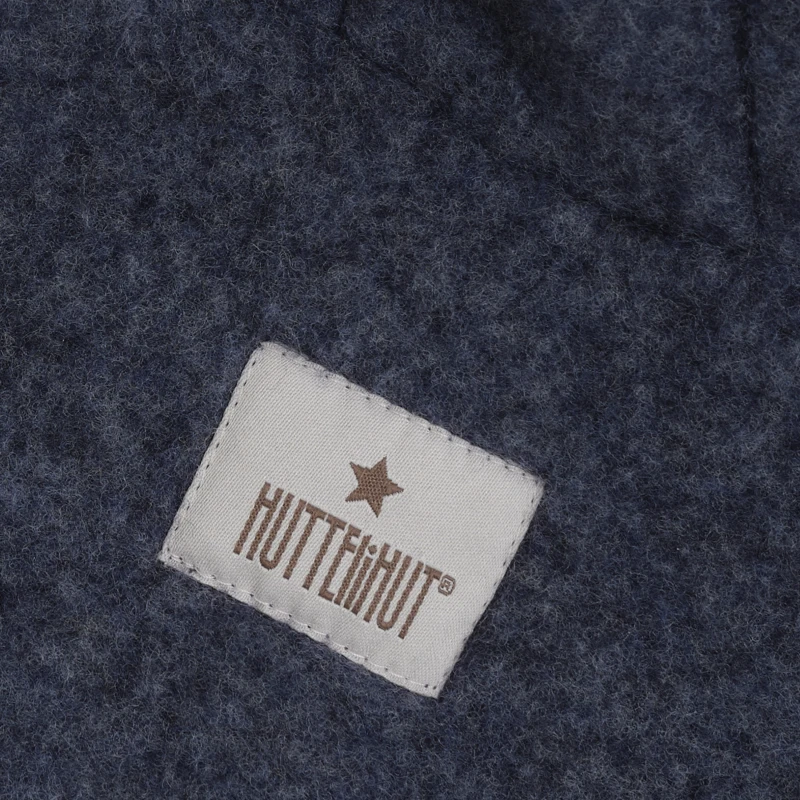 HUTTELIHUT kurtka z kapturem i uszami z wełny merino Ombre Blue Melange