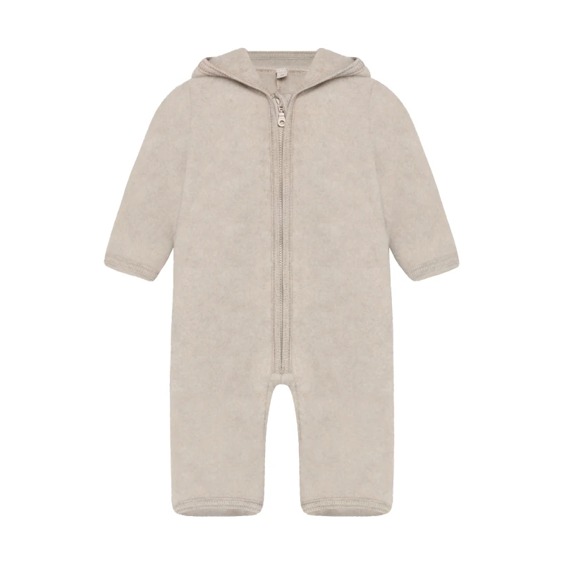HUTTELIHUT kombinezon z wełny merino z kapturem Camel Melange 